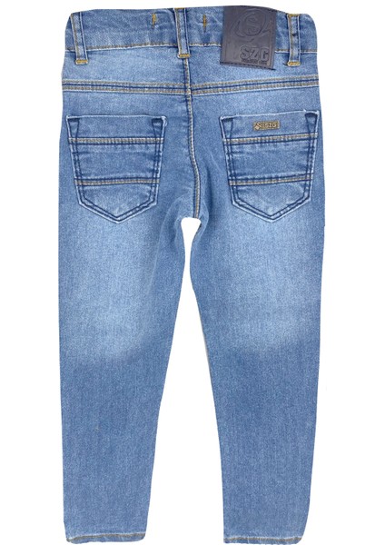 Fit Bebek Jean Kot Pantolon Mavi