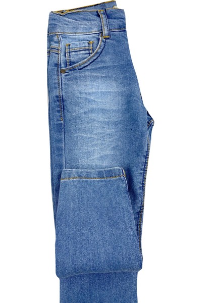 Fit Bebek Jean Kot Pantolon Mavi