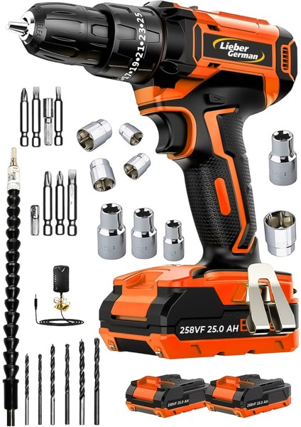 Tekno Trust Hardcore-X Darbeli 256VF 20 Ah Çift Soğutma Şanzuman Çift Akülü Şarjlı Vidalama Matkap