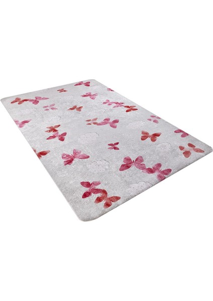 Çocuk Halısı ve Bebek Halısı Yıkanabilir Kaymaz Taban Pembe Desen Dijital Baskı Halı HC049 modelleri