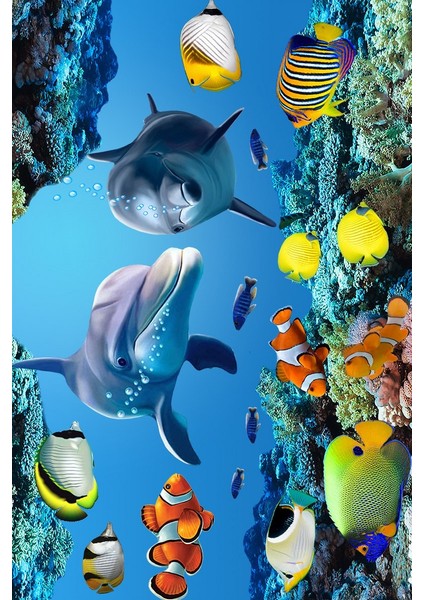 Çocuk Halısı ve Bebek Halısı Yıkanabilir Kaymaz Taban Figürlü Mavi Dijital Baskı Halı HC076