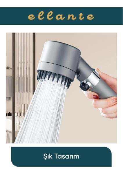 Tekno Trust Masajlı Çok Fonksiyonlu Ayarlanabilir Filtreli Arıtmalı Krom Duş Başlığı El Duşu Lüks Kalite modelleri