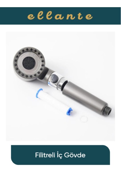 Tekno Trust Masajlı Çok Fonksiyonlu Ayarlanabilir Filtreli Arıtmalı Krom Duş Başlığı El Duşu Lüks Kalite fırsatları