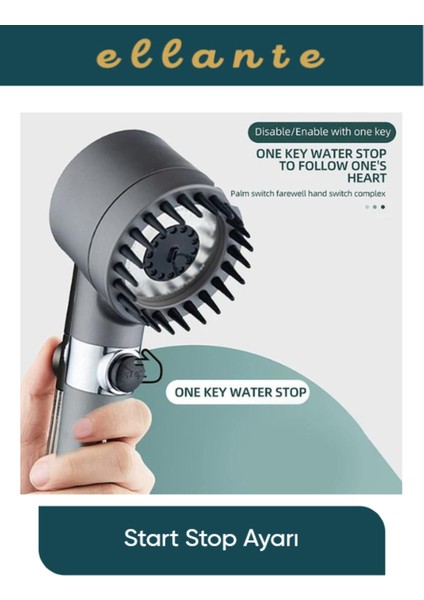 Tekno Trust Masajlı Çok Fonksiyonlu Ayarlanabilir Filtreli Arıtmalı Krom Duş Başlığı El Duşu Lüks Kalite indirimleri