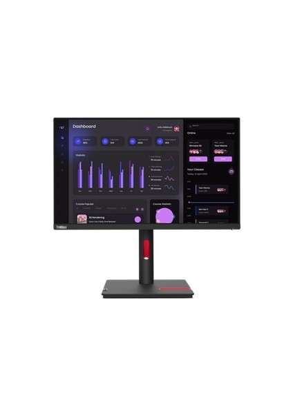 Thinkvision T24I-30, 23.8" Fhd IPS Monitör, USB Hub, Pivot, Yükseklik Ayarlı Ayak (Hdmı + Dp + Vga) Monitör 63CFMATXTK