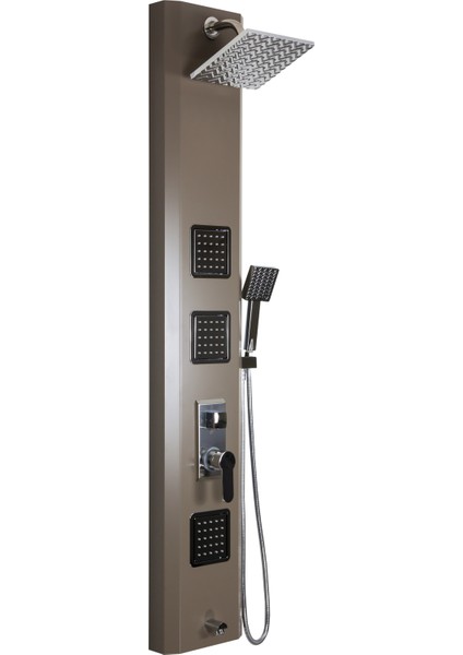 Tekno Trust Sam Nil Duş Paneli Gri Bej ,duş Kolonu, Robot Duş, Duş, Dikey Jakuzi
