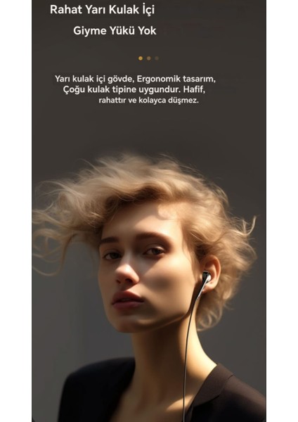Kablolu Kulaklık Hd Ses Hi-Fi Ses Hd Arama Beyaz/Kırmızı/Siyah/Pembe