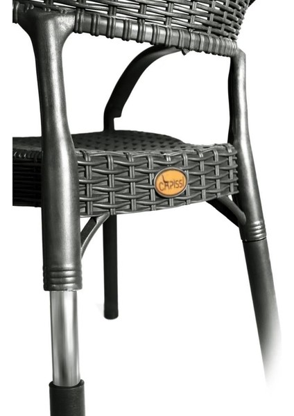 Bambu Rattan Kollu Sandalye Koltuk Siyah modelleri