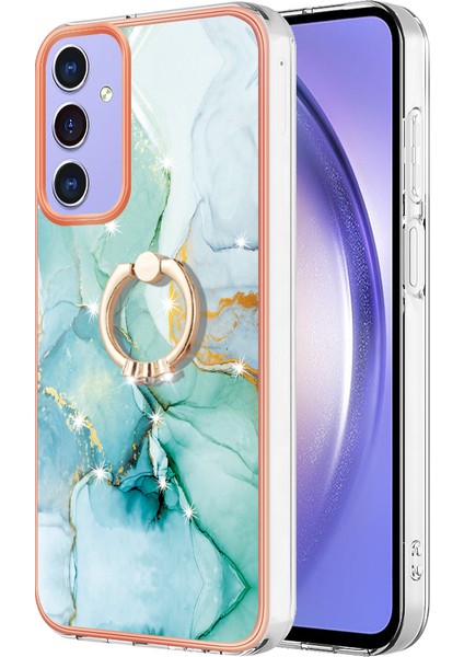 Samsung Galaxy A15 5g Tpu Tpu Mermer Desen Cover Green 003 Telefon Kılıfı (Yurt Dışından)