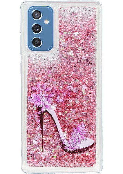 Samsung Galaxy A05S 4g Tpu Kabponsu Desen Sıvı Quicksand Heeled Ayakkabıları Telefon Kılıfı (Yurt Dışından)