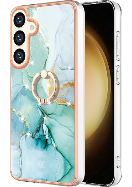 Samsung Galaxy S24 Mermer Electoleed Cover Green 003 Telefon Kılıfı (Yurt Dışından)