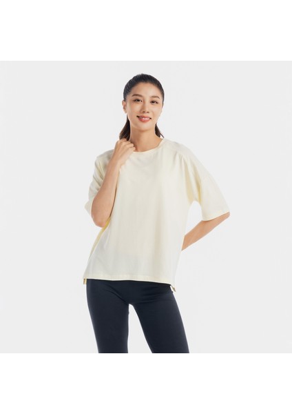 Domyos Kadın Fitness Tişörtü - Vanilya - 520 modelleri