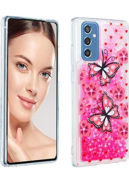 Samsung Galaxy A05S 4g Tpu sı Boşlu Boşlu Desi Sıvı Quicksand Cover Red Kelebekler Telefon Kılıfı (Yurt Dışından) fiyatları