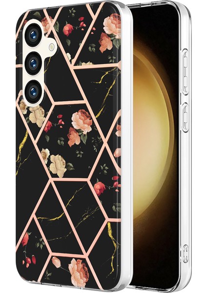Samsung Galaxy S24 Desen Tpu Kaplama Çiçekleri Telefon Kılıfı (Yurt Dışından)