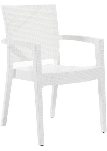 6 Adet Zeugma Rattan Kollu Sandalye Koltuk Beyaz indirimleri