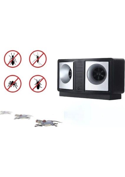 Ultrasonik Fare, Haşere, Böcek Kovucu Speaker Çift Hoperlör 230 M2 Cihaz