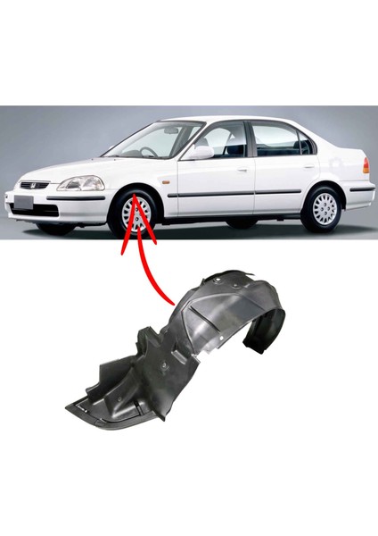 Honda Civic Ies Çamurluk Davlumbazı Sol 1996-2001