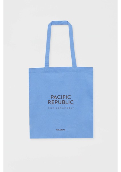 Pull & Bear Pacific Republic Logolu Tote Çanta