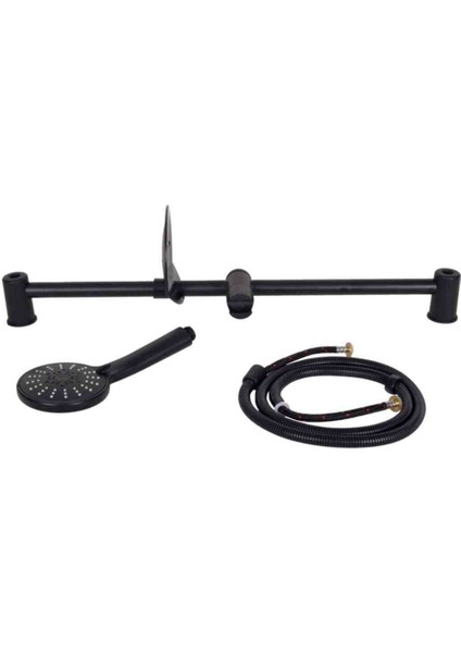 Tekno Trust Siyah Sürgülü Duş Seti, Banyo Seti, Örgülü Duş Hortumu, Mat Siyah fırsatları