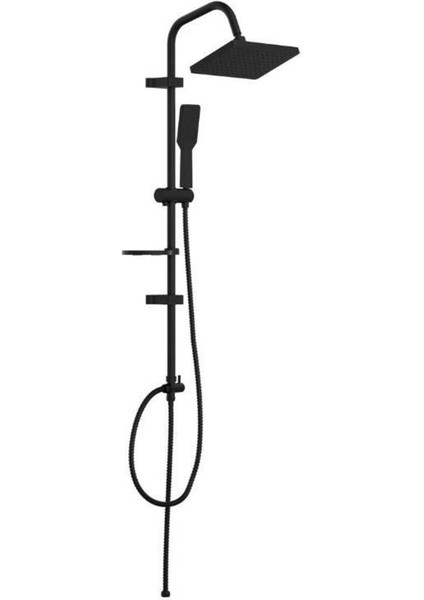 Tekno Trust SH630SM Tepe Duş Sistemi Kare Siyah Mat