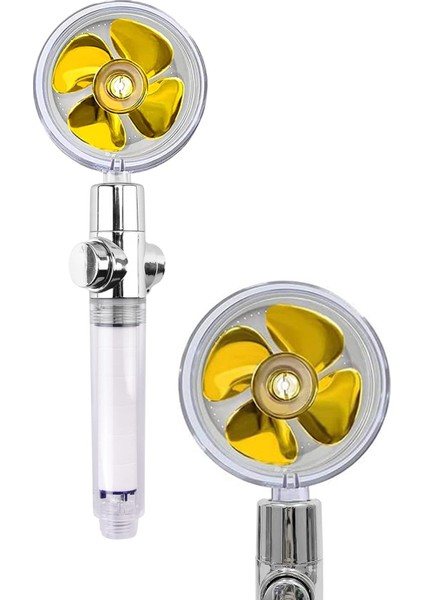 Tekno Trust Banyo Duş Başlığı Pervaneli Turbo Fan Star Stop Su Tasarruflu Turbo El Duşu