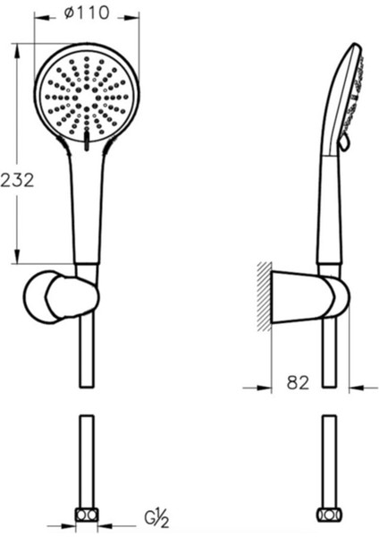 Tekno Trust Snow A45736STA 3f El Duşu Takımı, Krom. fiyatları