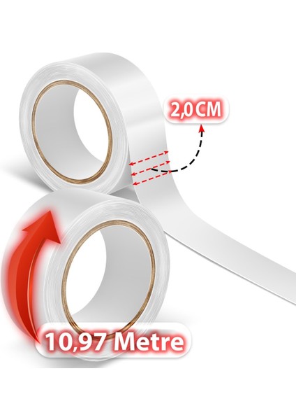 Hyper Hold Protez Saç Bandı Rulo 3/4 x 12 (2 cm - 11 m)