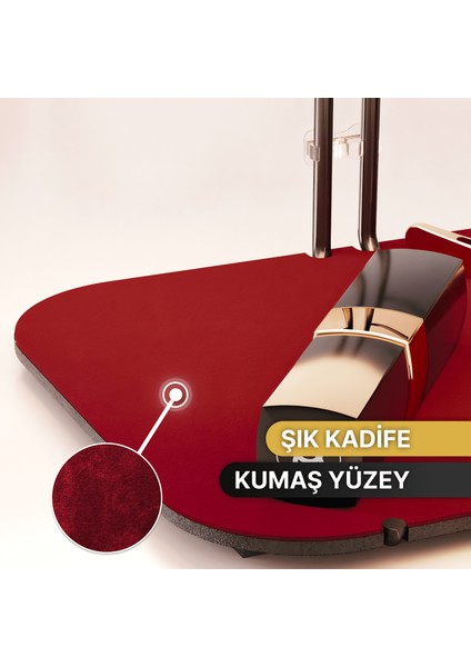 Makyaj Aynası Takı Kutusu Makyaj Standı Düzenleyici Organizer Kadife Şık Aynalı Takı Dolabı Takılık
