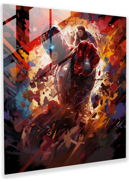 Marvel Patlayıcı Savaş Cam Baskı - Marvel, Kötü Adamlar, Cam Sanatı, Duvar Dekorasyonu, 30X30