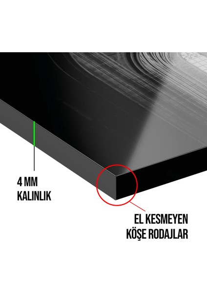 Senfonik Stardust Cam Baskı - Canlı Müzikal Notlar Göksel Dreamscape Cam Duvar Sanatı Ev Dekorasyonu, 30X30