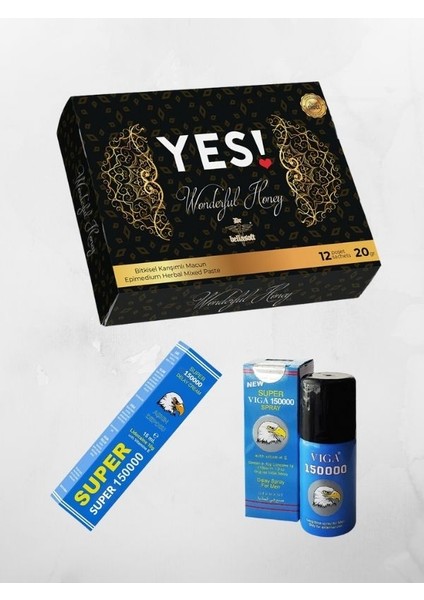 Aşkın Deposu Yes Ginsengli Macun 12'li Stick + Sprey Krem Set