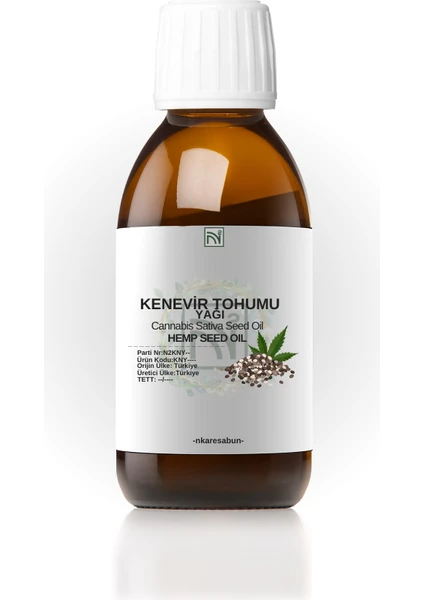 Kenevir Tohumu Yağı %100 Saf Doğal Soğuk Sıkım Yağı 250 ml