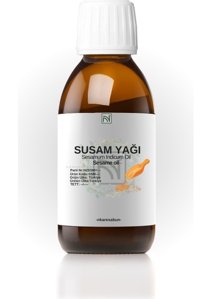 Susam Yağı %100 Saf Doğal Soğuk Sıkım Yağı 20 ml