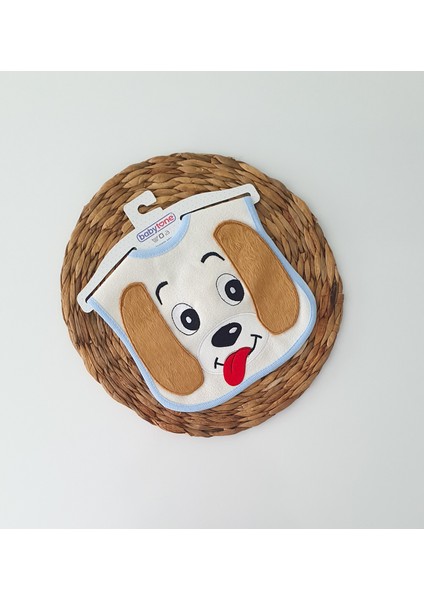 Köpek Baskılı Hareketli Kulak Detaylı Bebek Mama Önlüğü
