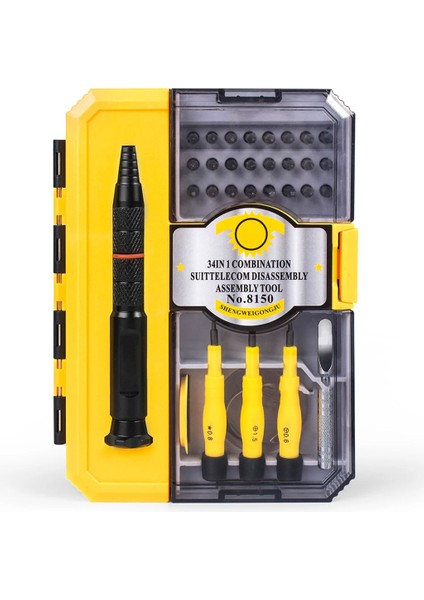 Powermaster 34 Uçlu Tamirci Hassas Tornavida Seti Cep Telefonu Tablet Tamir Tornavida Seti
