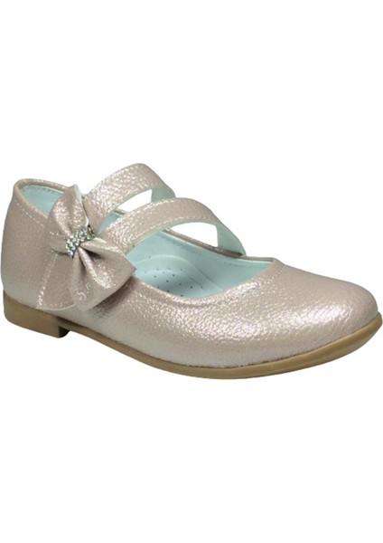 1010 Ort Emt Patik Pudra Vk Parlak Babet Çatal Bantlı Kız Çocuk Abiye Ayakkabı Fantezi