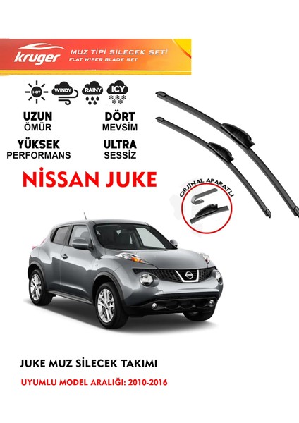 Nissan Juke Silecek Takımı 1.2 1.5 1.6 Motor 2010-2016 Arası Araca Özel Orjinal Aparat