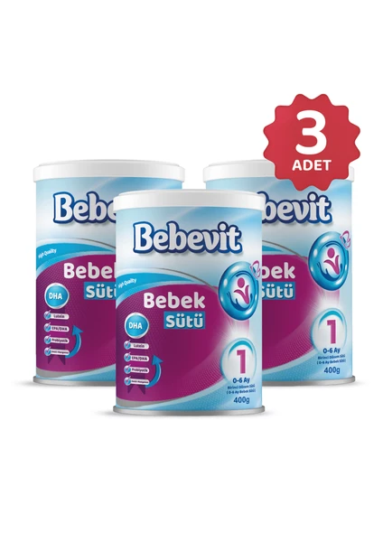 Bebevit Bebek Devam Sütü 1 (0-6 Ay) 3'lü Paket