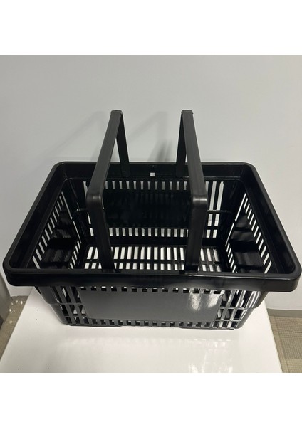 22 Lt Alışveriş Market El Sepeti Plastik Çift Saplı