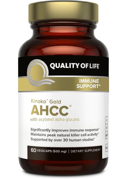 Quality Of Life Kinoko Gold Ahcc 500 Mg With Acylated Alpha Glucans 60 Kapsül