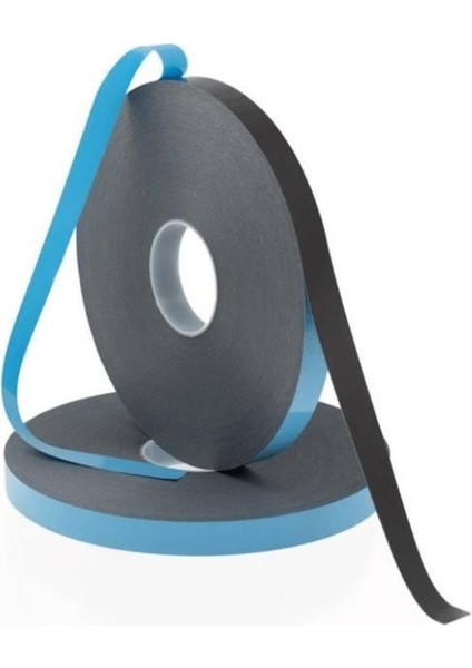 18MMX100CM En Kuvvetli Yapışan Süper Güçlü Çift Taraflı Siyah Köpük Bant Mavi Folyolu Solvent Bazlı