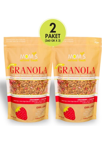 Natural Foods Çilek - Chia Granola 360 gr x 2