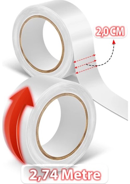 Hyper Hold Protez Saç Bandı Rulo 3/4 x 3 (2 cm 2,74 m)