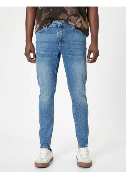 4SAM40059ND Koton Erkek Jean Pantolon Orta Indigo modelleri