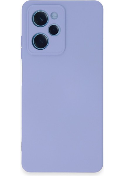 Xiaomi Poco X5 Pro 5g Kapak Içi Kadife Kamera Korumalı Lansman Silikon Kılıf - Lila