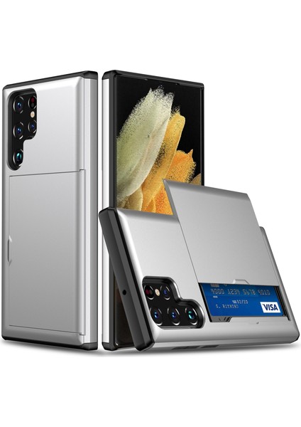 Samsung Galaxy S24 Ultra Tpu+Pc Silver Telefon Kılıfı (Yurt Dışından)