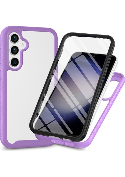Samsung Galaxy S23 Fe 3 1 Arada Pc+Tpu Koruyucu Pet Screen Koruyucu Doğru Telefon Kılıfı (Yurt Dışından)