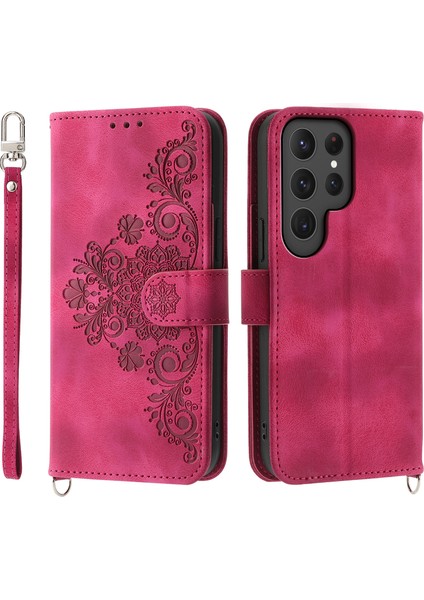 Samsung Galaxy S24 Ultra Cilt Touch Deri s Wine Telefon Kılıfı (Yurt Dışından)