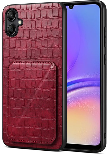 Samsung Galaxy A05 4g Pu+Pc+Tpu Kart Holder Rose Telefon Kılıfı (Yurt Dışından)