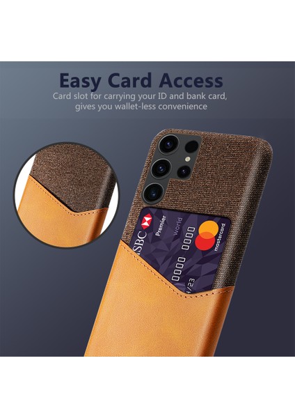 Samsung Galaxy S24 Ultra Kumaş Doku Şok Geçirmez Pu+Pc Orange Telefon Kılıfı (Yurt Dışından) fiyatları